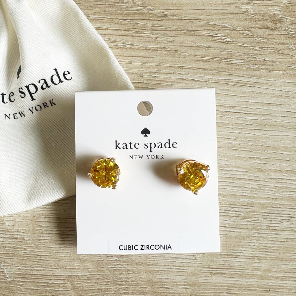 kate spade yellow studs 🌼 - Picture 2 of 7